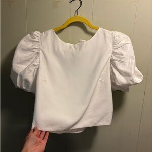 Ina White Puff Sleeve Blouse